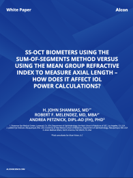 SS-OCT Biometers Using the SOS versus Mean Group Refractive Index to Measure Axial Length