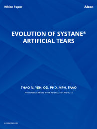EVOLUTION OF SYSTANE® ARTIFICIAL TEARS