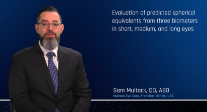 Evaluation of predicted spherical equivalents from three biometers in short, medium, and long eyes